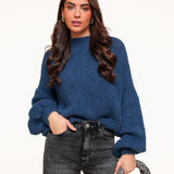 Pullover de Lã Azul Marinho