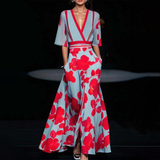 Mila™ | Vestido Maxi com Decote em V Fluido