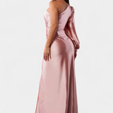 Andrea - Vestido Drapeado Um Ombro