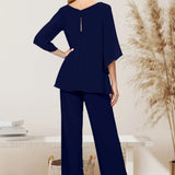 Laura | Conjunto Formal Sofisticado de Corte Solto