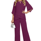 Laura | Conjunto Formal Sofisticado de Corte Solto