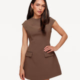 Taupe Aangesloten SS - Vestido