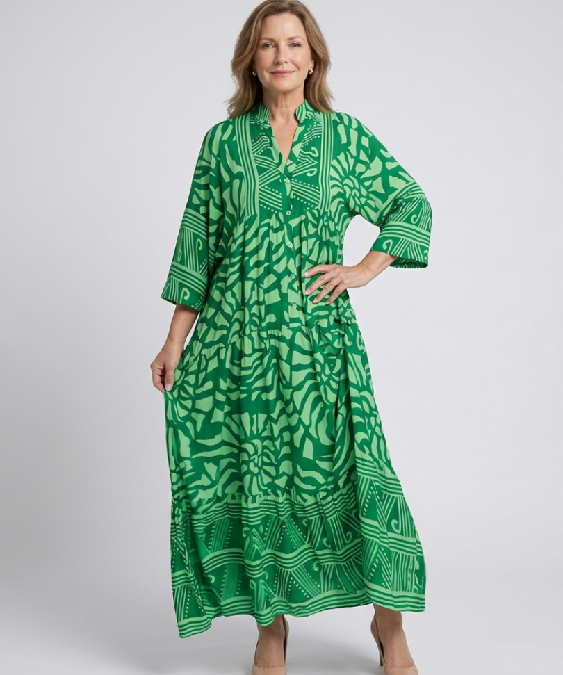 Marielle | Vestido Midi com Botões na Frente