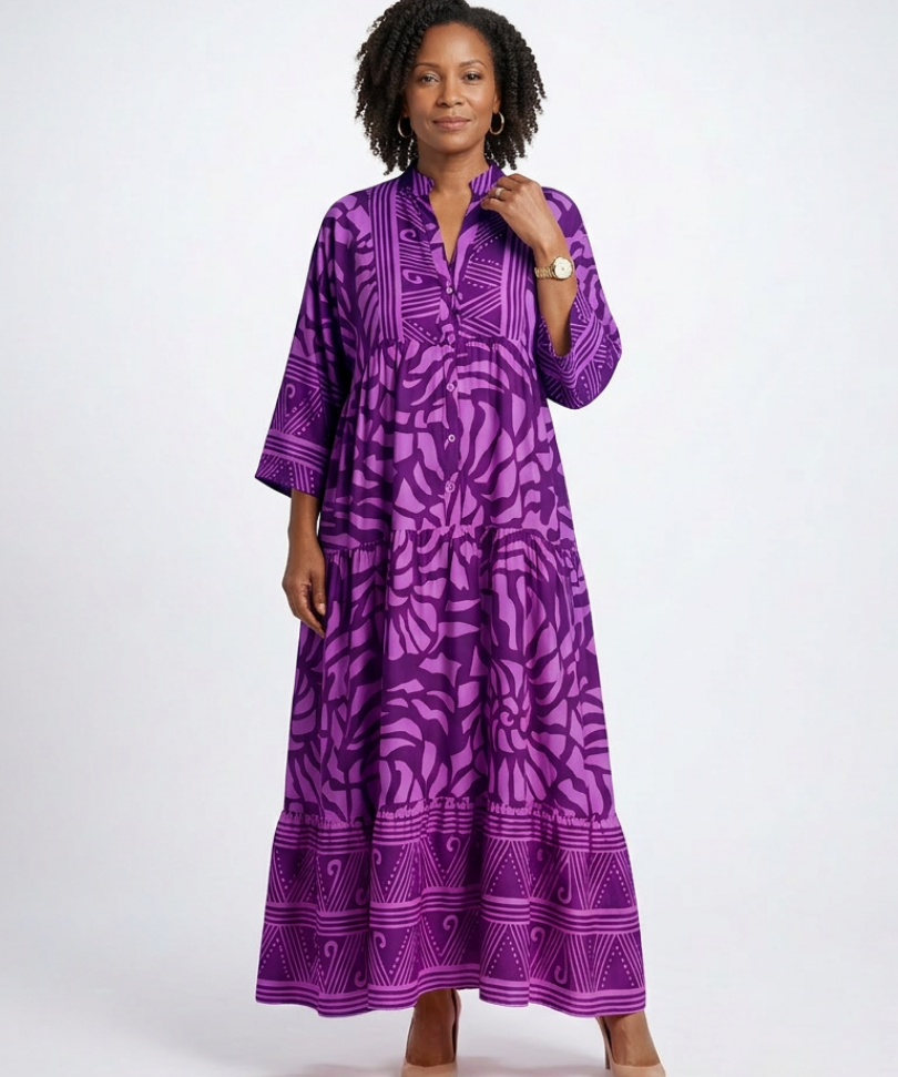 Marielle | Vestido Midi com Botões na Frente