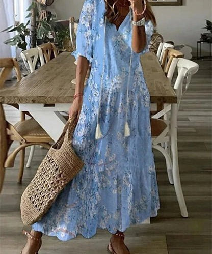 Luna | Vestido Midi de Estilo Boho Sem Esforço