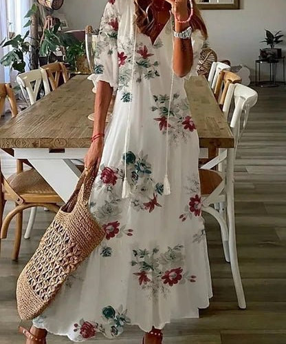 Luna | Vestido Midi de Estilo Boho Sem Esforço