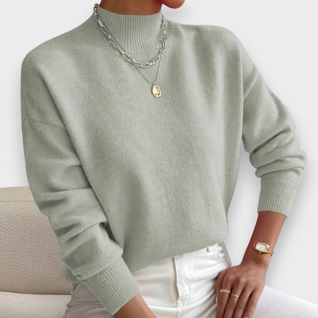 Erika | Pullover Elegante e Confortável com Gola Alta