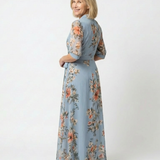 Elowen | Vestido Maxi Floral com Decote em V
