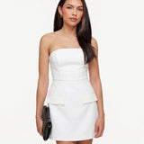 Vestido Branco Sem Alças - Jurk