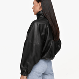 Casaco Oversized de PU Preto