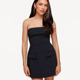 Vestido Preto Sem Alças em L